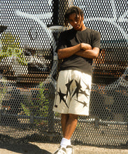 Load image into Gallery viewer, "NEVR" STAR STITCHED SHORTS

